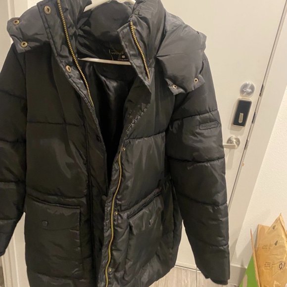 LUCKY BRAND Women's Oversized Hooded Puffer Coat (L)